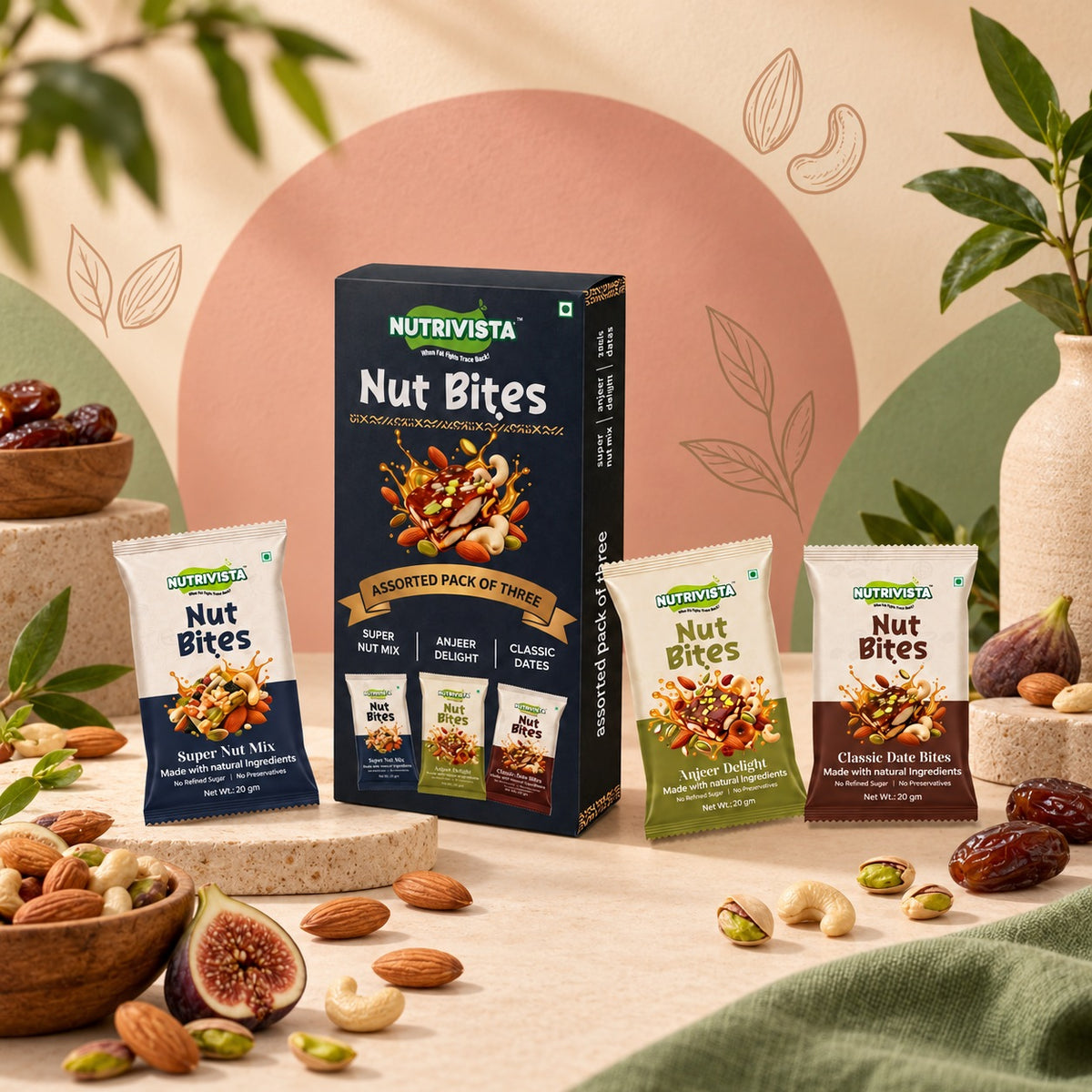 Nut Bites Assorted Pack of Three