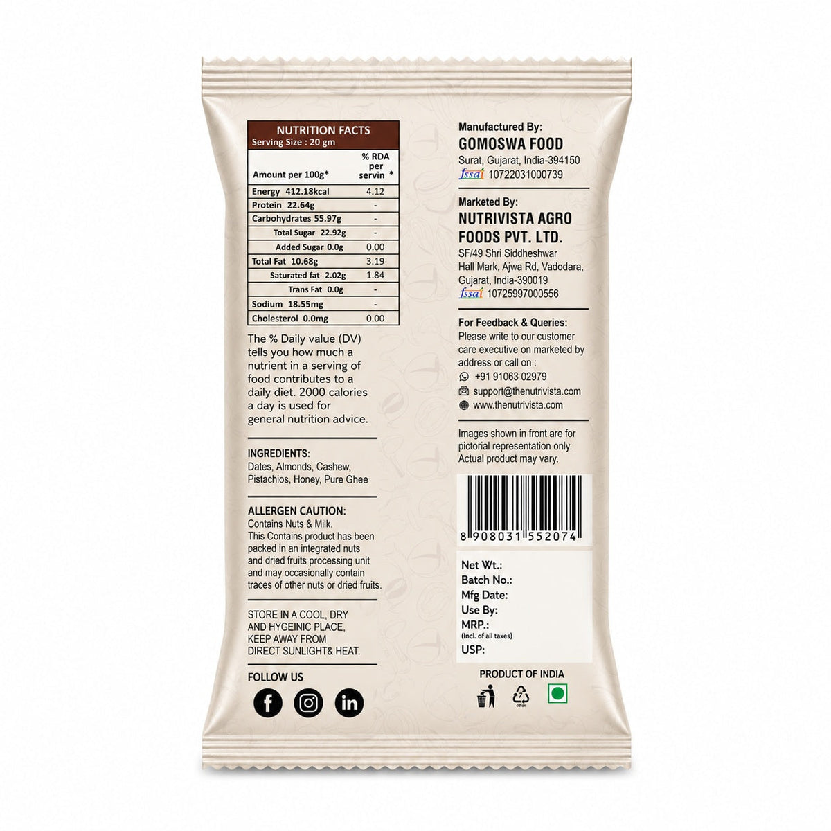 Nut Bites Assorted Pack of Three