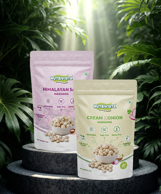Himalayan Makhana and Cream & Onion Makhana 55gm each, Pack of 2 image 0