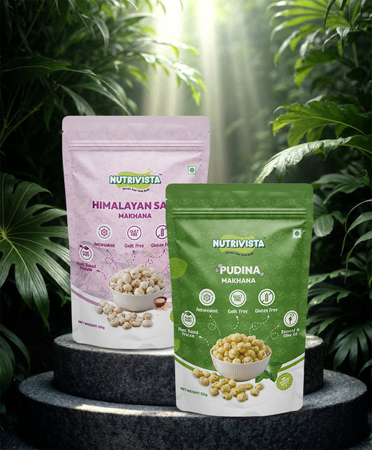 Himalayan Makhana and Pudina Makhana 55gm each, Pack of 2 image 0