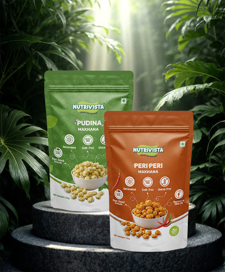 Peri Peri Makhana and Pudina Makhana 55gm each, Pack of 2 image 0