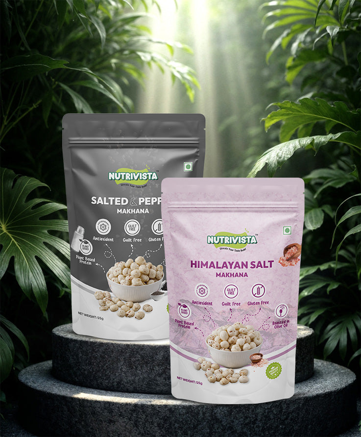 Himalayan Makhana and Salted & Pepper Makhana 55gm each, Pack of 2 image 0